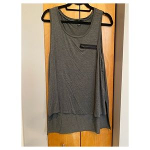 Forever 21 gray high low land with zipper pocket